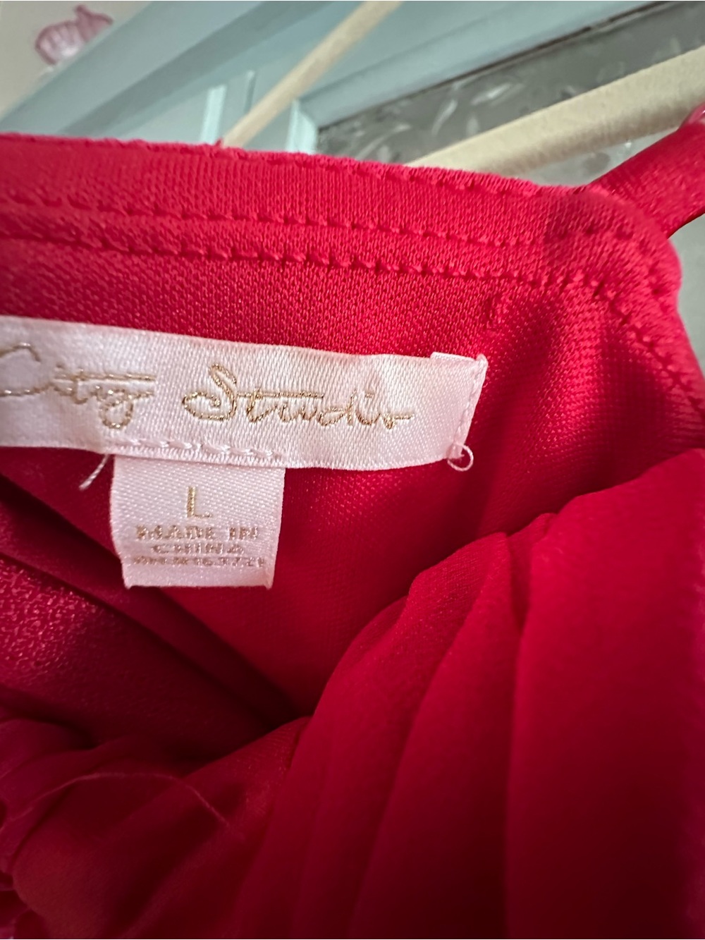 City Studio Red Bust Ruffle-Hem Mini Dress - Picture 4 of 4